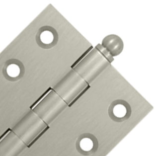 2 Inch x 2 Inch Solid Brass Cabinet Hinges (Brushed Nickel Finish) DELTANA