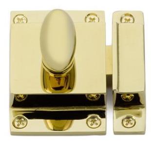 Emtek Solid Brass Egg Knob Cabinet Latch Set