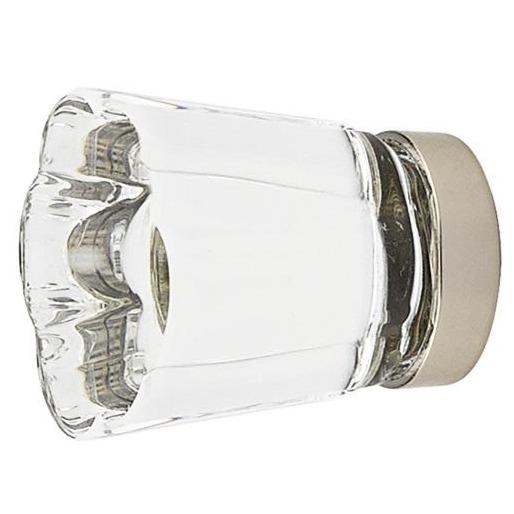 1 1/4 Inch Clear Crystal Glass Forza Cabinet & Furniture Knob
