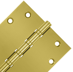 5 Inch X 5 Inch Solid Brass Four Ball Bearing Square Hinge (PVD Polished Brass Finish)