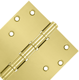 6 Inch X 6 Inch Solid Brass Ball Bearing Square Hinge (PVD Polished Brass Finish)