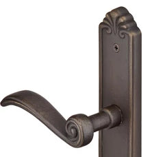 Solid Brass Tuscany Keyed Style Multi Point Lock Trim (Medium Bronze Finish)
