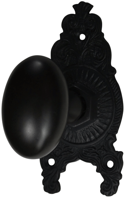 Solid Brass Egg Ornate Victorian Door Knob Set