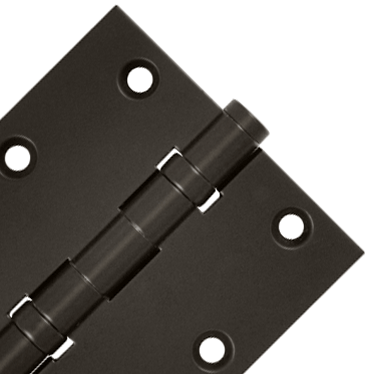 3 1/2 X 3 1/2 Inch Double Ball Bearing Hinge Interchangeable Finials (Square Corner, Oil Rubbed Bronze Finish)