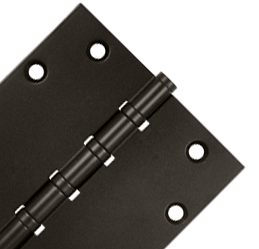 5 Inch X 5 Inch Solid Brass Four Ball Bearing Square Hinge (Oil Rubbed Bronze Finish)
