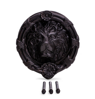 Ribbon & Reed 5 1/4 Inch Lion Head Door Knocker in Solid Brass (Oil Rubbed Bronze)