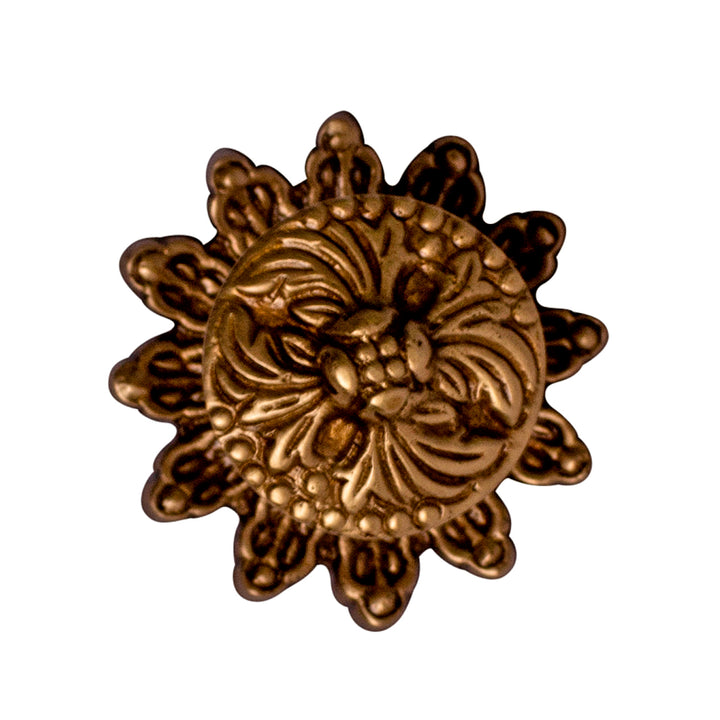 COPPER MOUNTAIN HARDWARE 2 Inch Solid Brass Rococo Victorian Knob with Back Plate (Several Finishes Available)