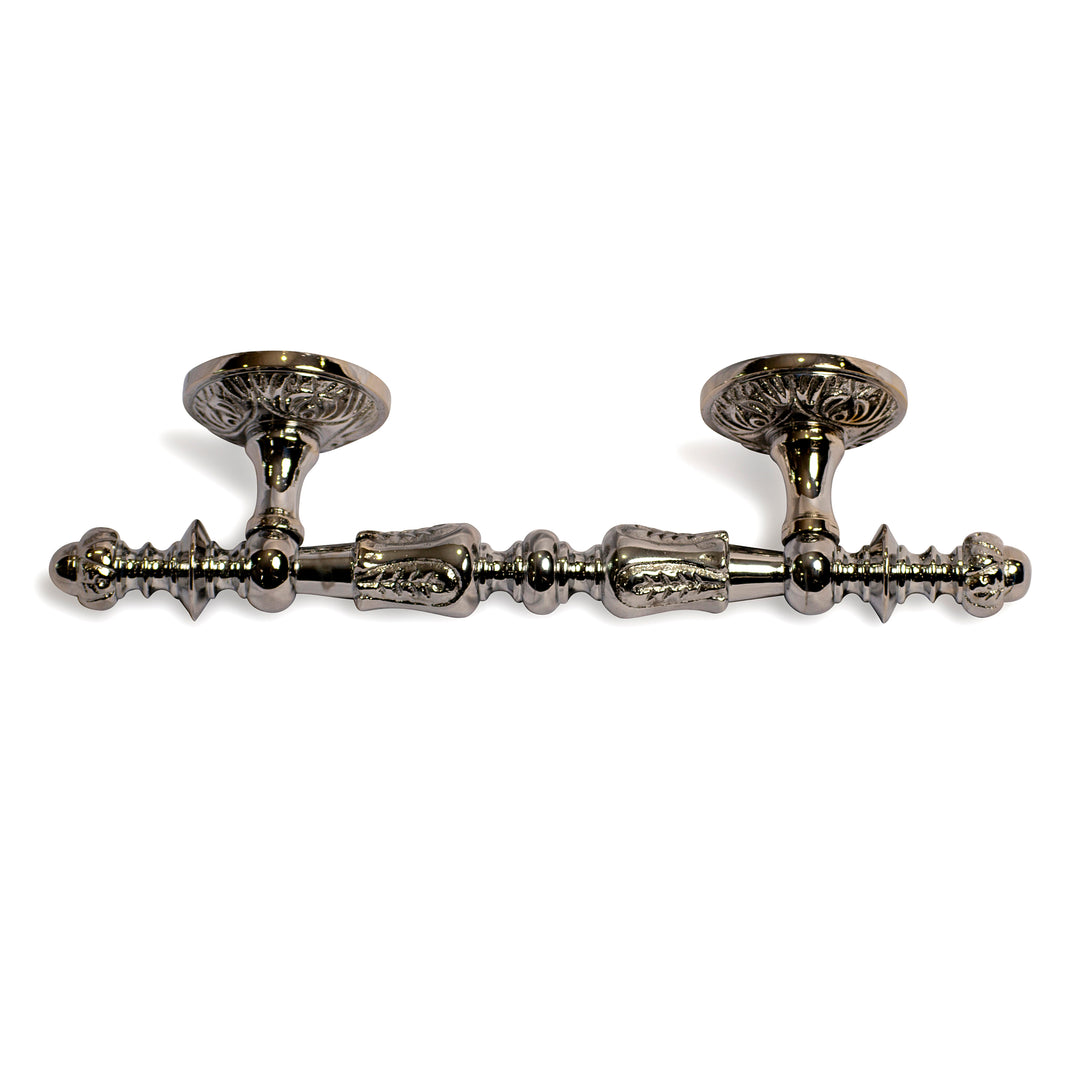 8 Inch Solid Brass Rococo Cabinet Pull (Polished Chrome Finish) COPPER MOUNTAIN HARDWARE