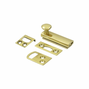 2 Inch Solid Brass Surface Bolt (Polished Brass Finish) DELTANA