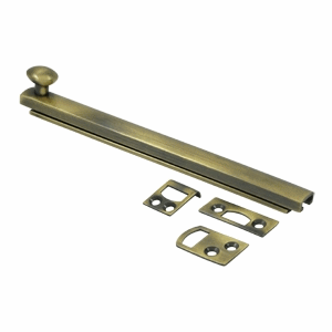 DELTANA 6 Inch Solid Brass Surface Bolt (Antique Brass Finish)