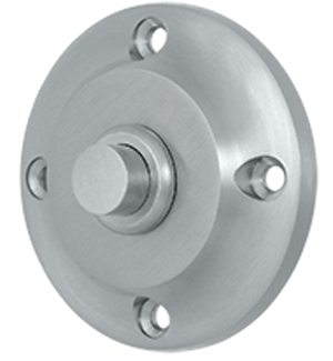 2 1/3 Inch Contemporary Push Button Door Bell (Brushed Chrome Finish)
