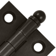 DELTANA 1 1/2 Inch x 1 1/2 Inch Solid Brass Cabinet Hinges (Oil Rubbed Bronze Finish)