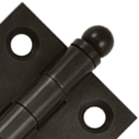 1 1/2 Inch x 1 1/2 Inch Solid Brass Cabinet Hinges (Oil Rubbed Bronze Finish)
