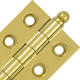 DELTANA 2 Inch x 1 1/2 Inch Solid Brass Cabinet Hinges (PVD Finish)