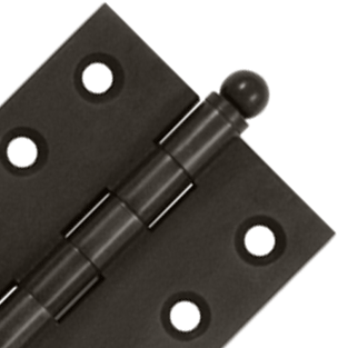 DELTANA 2 Inch x 2 Inch Solid Brass Cabinet Hinges (Oil Rubbed Bronze Finish)