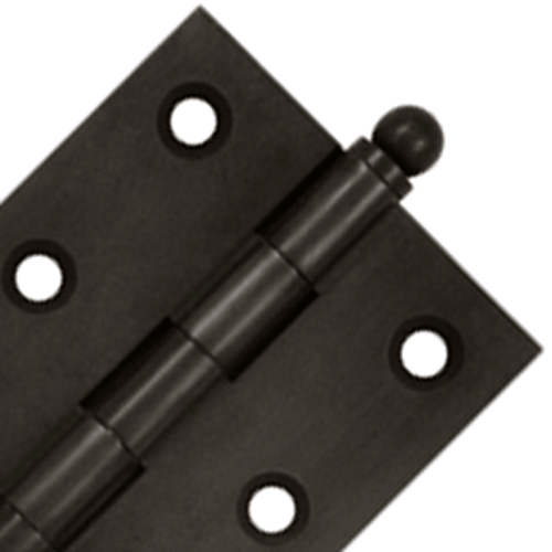 2 1/2 Inch x 2 Inch Solid Brass Cabinet Hinges (Oil Rubbed Bronze)