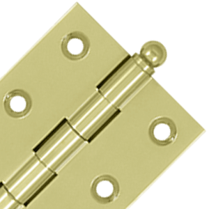 DELTANA 2 1/2 Inch x 2 1/2 Inch Solid Brass Cabinet Hinges (Unlacquered Brass Finish)