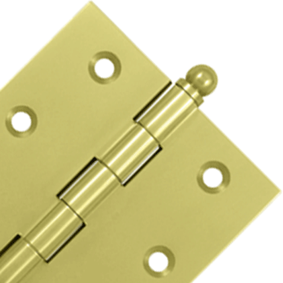 2 1/2 Inch x 2 1/2 Inch Solid Brass Cabinet Hinges (Polished Brass)