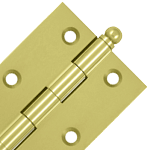3 Inch x 2 Inch Solid Brass Cabinet Hinges (Polished Brass Finish)
