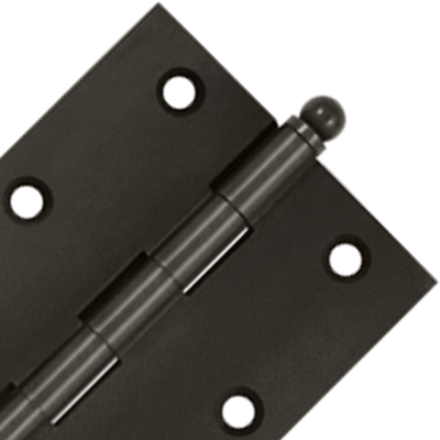 3 Inch x 2 1/2 Inch Solid Brass Cabinet Hinges (Oil Rubbed Bronze Finish)