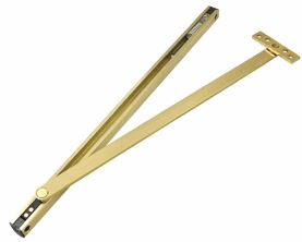 Solid Brass Overhead Door Holder (Polished Brass Finish)