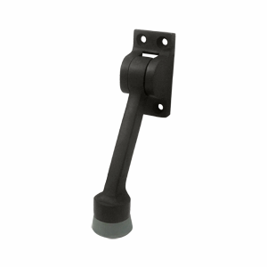 DELTANA 4 Inch Solid Brass Kickdown Door Holder (Oil Rubbed Bronze Finish)