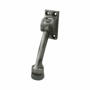 DELTANA 4 Inch Solid Brass Kickdown Door Holder (Antique Nickel Finish)