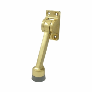 4 Inch Solid Brass Kickdown Door Holder (Polished Brass Finish) DELTANA