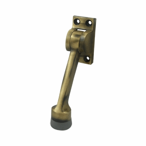 4 Inch Solid Brass Kickdown Door Holder (Antique Brass Finish)