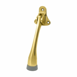 5 Inch Solid Brass Kickdown Door Holder (Polished Brass Finish)