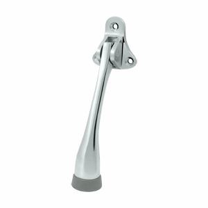 5 Inch Solid Brass Kickdown Door Holder (Polished Chrome Finish)