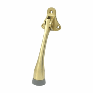 5 Inch Solid Brass Kickdown Door Holder (Polished Brass Finish)