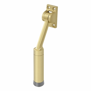 DELTANA 7 Inch Solid Brass Kickdown Door Holder (Polished Brass Finish)