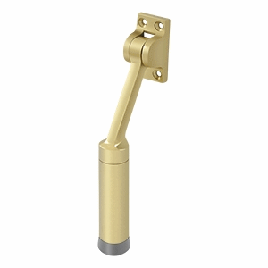 7 Inch Solid Brass Kickdown Door Holder (Polished Brass Finish)