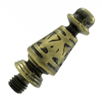 1 7/16 Inch Solid Brass Ornate Hinge Finial (Antique Brass Finish)