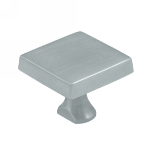 1 Inch Deltana Solid Brass Square Knob (Brushed Chrome Finish)