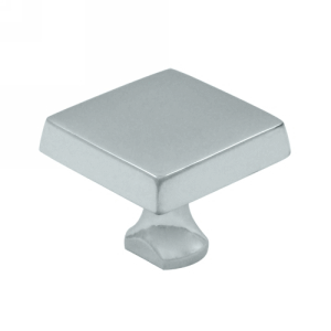 1 Inch Deltana Solid Brass Square Knob (Polished Chrome Finish)