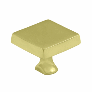 1 Inch Deltana Solid Brass Square Knob (Polished Brass Finish)