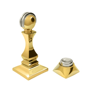 Baseboard/Floor Magnetic Door Hold / Door Stop (Polished Brass Finish)