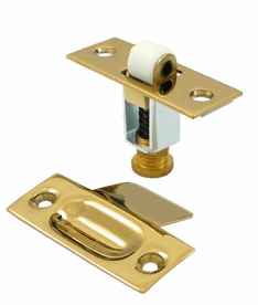 2 1/4 Inch Deltana Solid Brass Roller Catch (PVD Lifetime Polished Brass Finish)