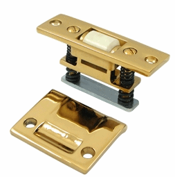 3 1/4 Inch Deltana Solid Brass Heavy Duty Roller Catch (PVD Lifetime Polished Brass Finish)
