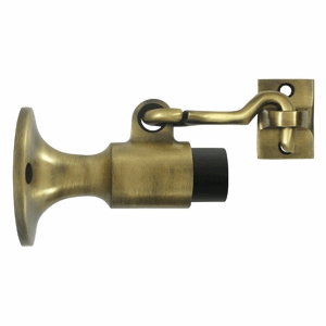 DELTANA Heavy Duty Wall Mounted Bumper Door Stop (Antique Brass Finish)