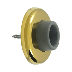 Concave Wall Door Hold / Door Stop (Polished Brass Finish)