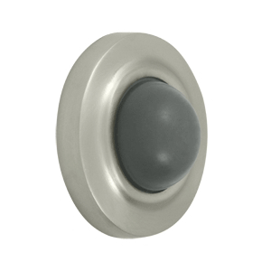 DELTANA Convex Wall Door Hold / Door Stop (Brushed Nickel Finish)