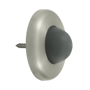 DELTANA Convex Wall Door Hold / Door Stop (Brushed Nickel Finish)