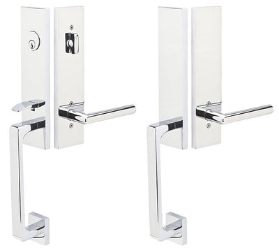 Solid Brass Mormont Style Mortise Entryway Set (Polished Chrome Finish)