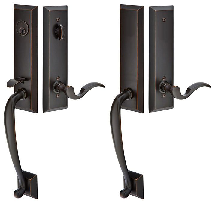 Solid Brass Adams Style Entryway Set (Oil Rubbed Bronze Finish)