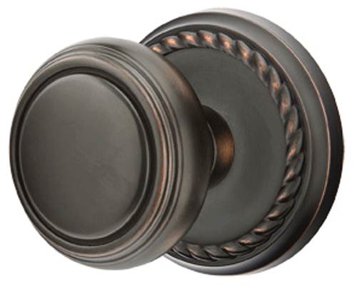 Solid Brass Norwich Door Knob Set With Rope Rosette