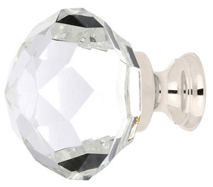 1 3/4 Inch Diamond Wardrobe Knob (Polished Chrome Finish)