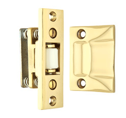 Roller Catch with Strike (Polished Brass Finish)